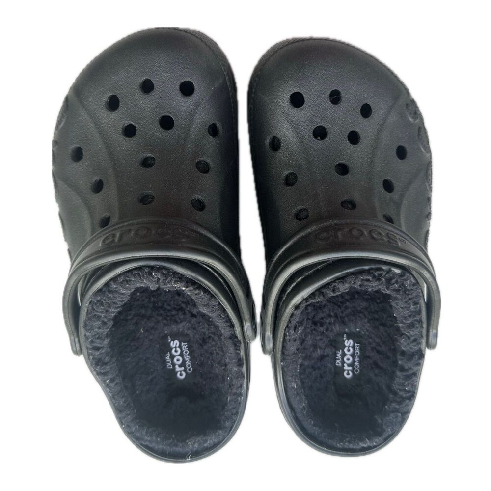 Crocs Unisex Adult Dual Comfort Baya Lined Fuzzy Plush Fleece Clog Slippers W6